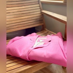 Size 2 bright pink linen blazer by J. Crew